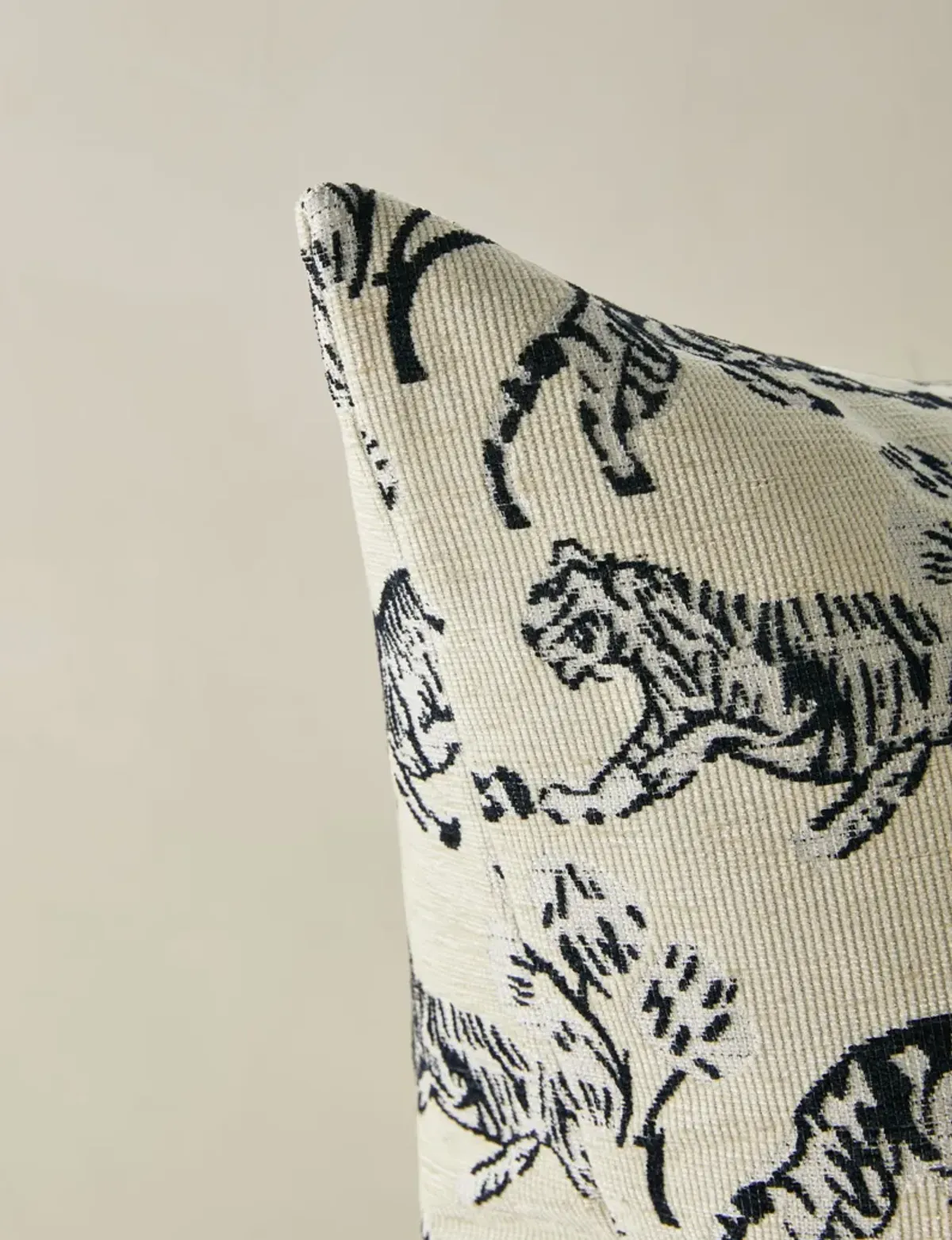 Tiger Jacquard Pillow by Sarah Sherman Samuel