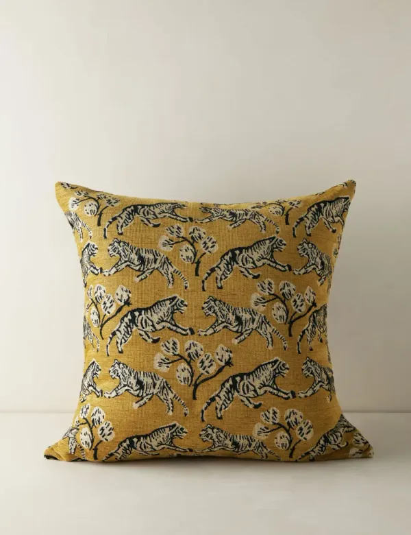 Tiger Jacquard Pillow by Sarah Sherman Samuel