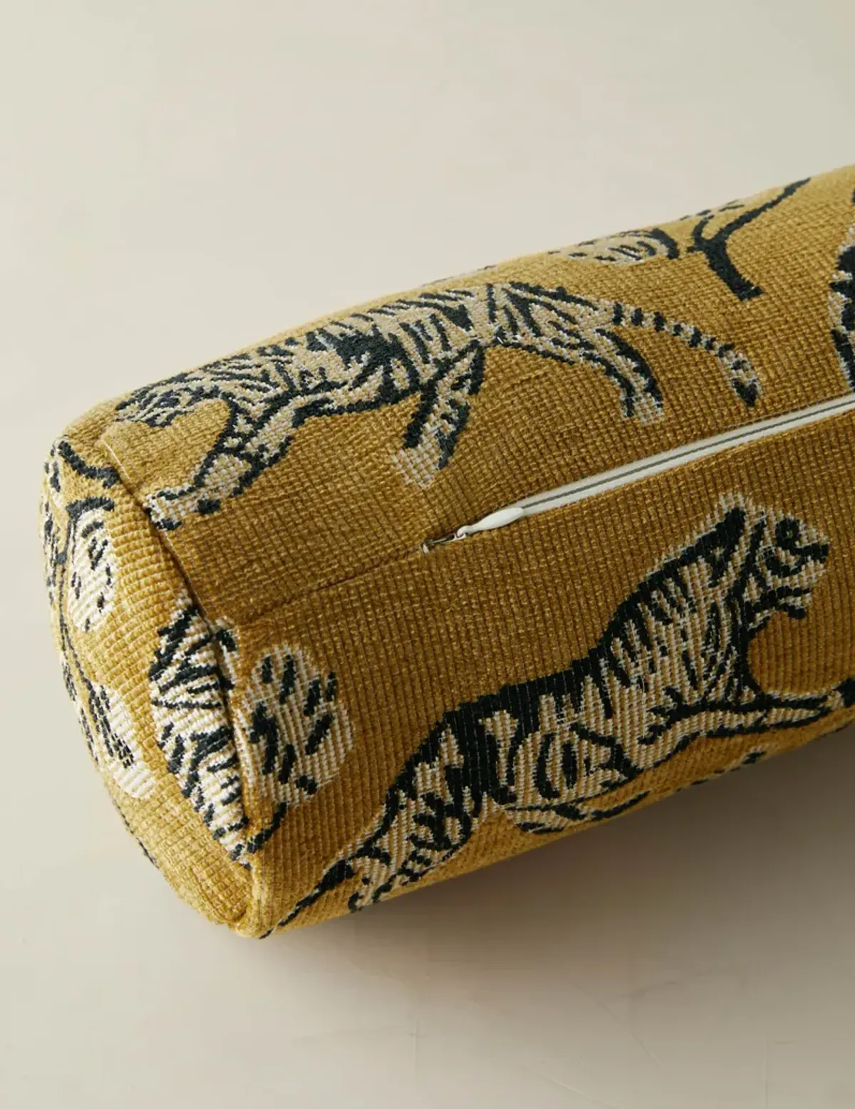 Tiger Jacquard Bolster Pillow by Sarah Sherman Samuel