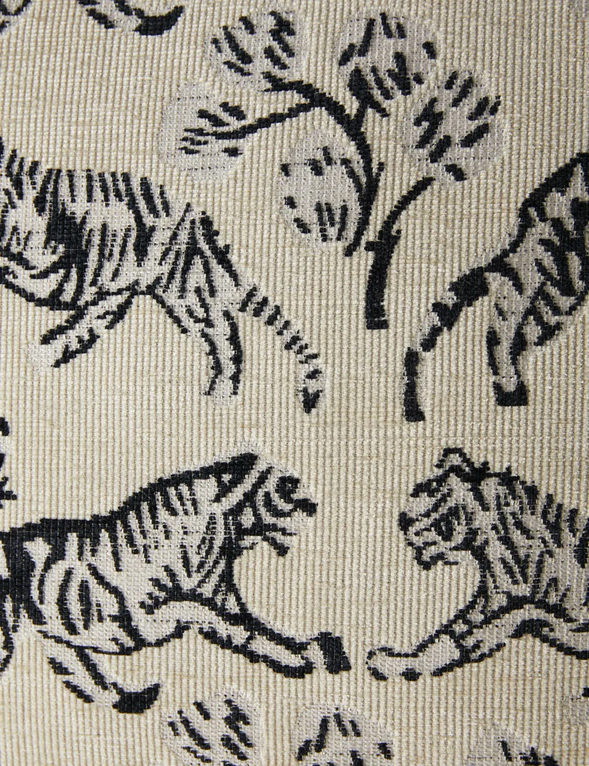 Tiger Jacquard Round Pillow by Sarah Sherman Samuel