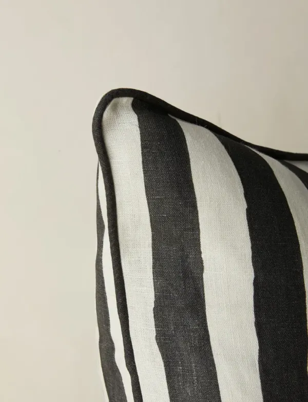 Painterly Stripe Linen Pillow by Sarah Sherman Samuel