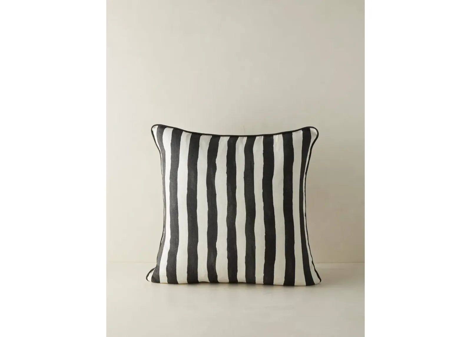 Painterly Stripe Linen Pillow by Sarah Sherman Samuel