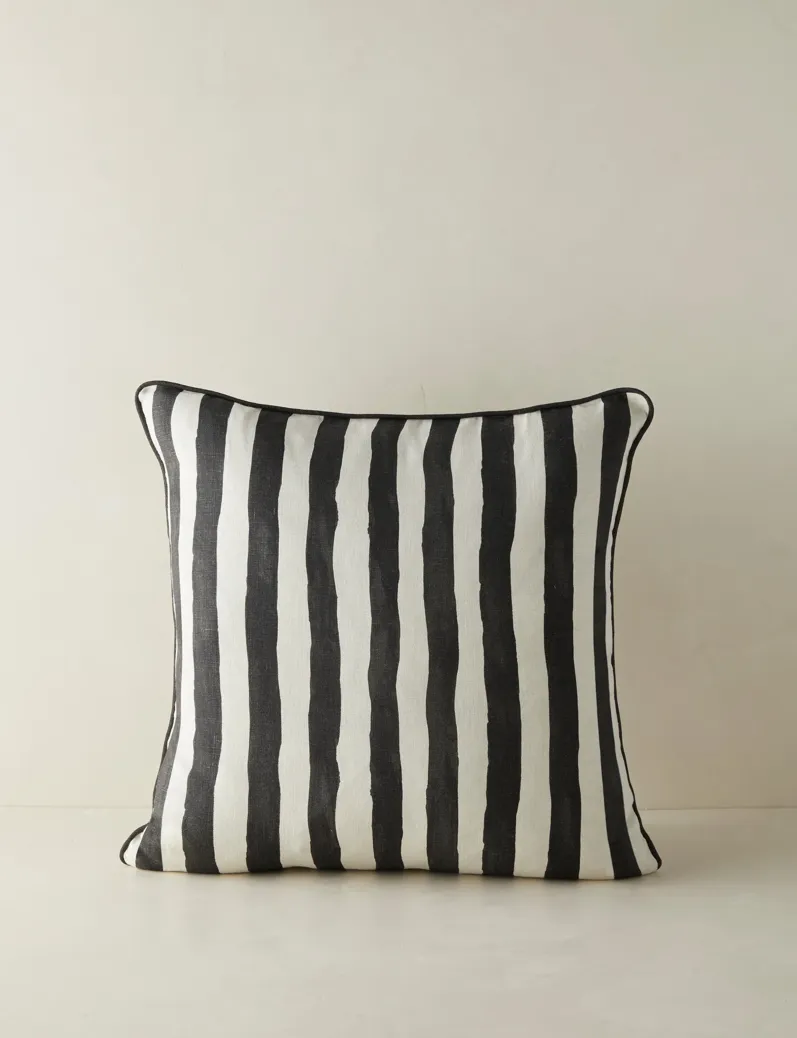 Painterly Stripe Linen Pillow by Sarah Sherman Samuel