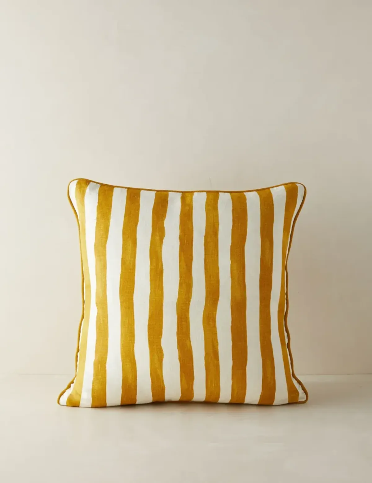 Painterly Stripe Linen Pillow by Sarah Sherman Samuel