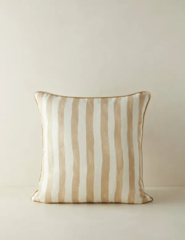 Painterly Stripe Linen Pillow by Sarah Sherman Samuel