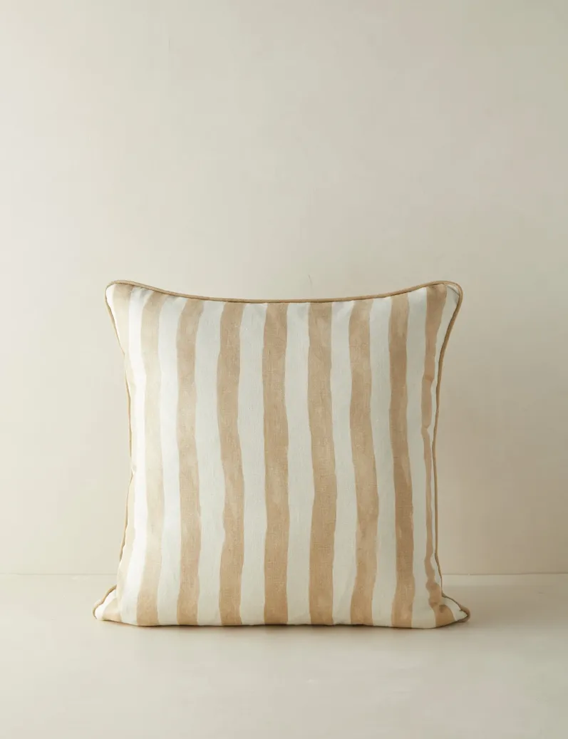 Painterly Stripe Linen Pillow by Sarah Sherman Samuel