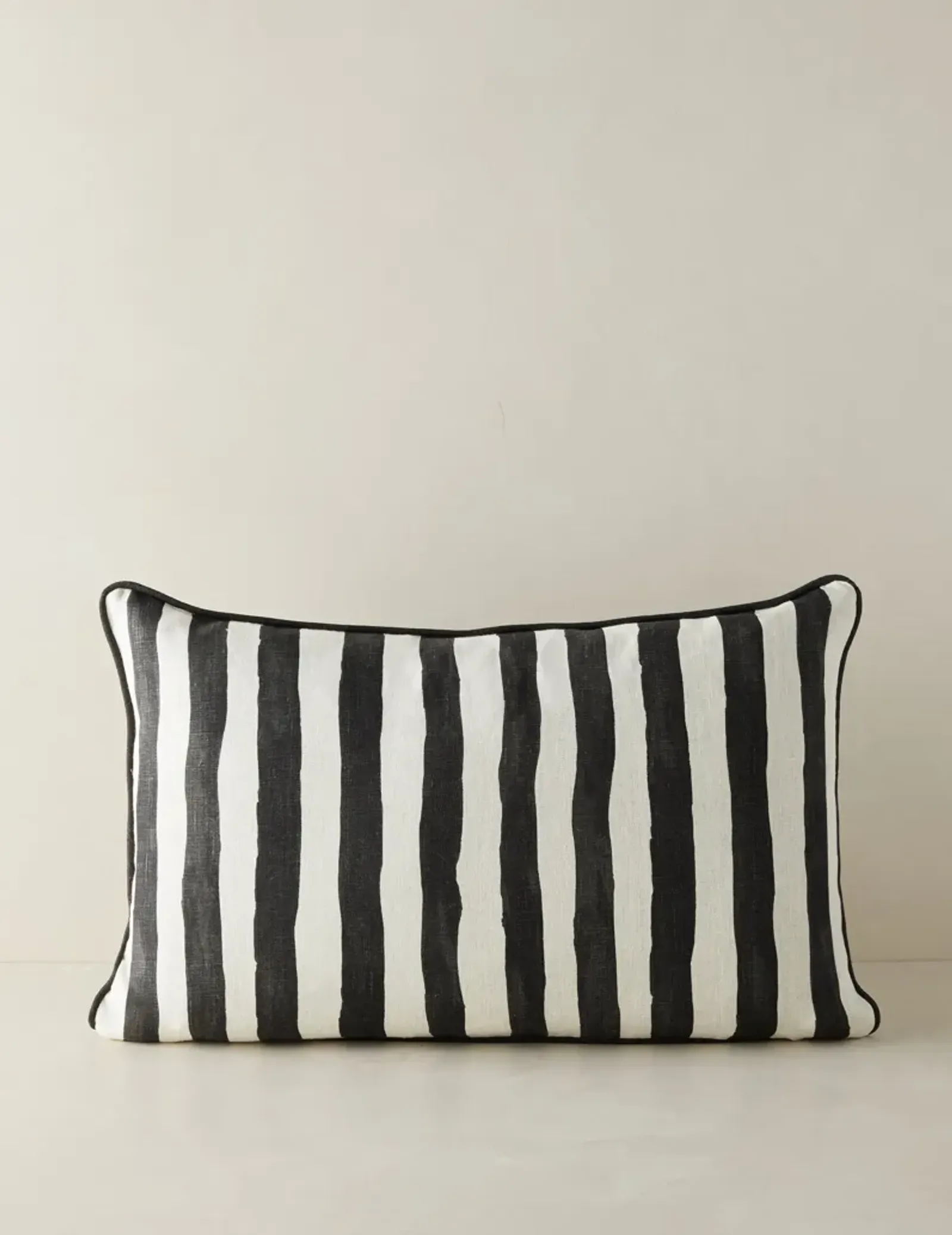 Painterly Stripe Linen Pillow by Sarah Sherman Samuel