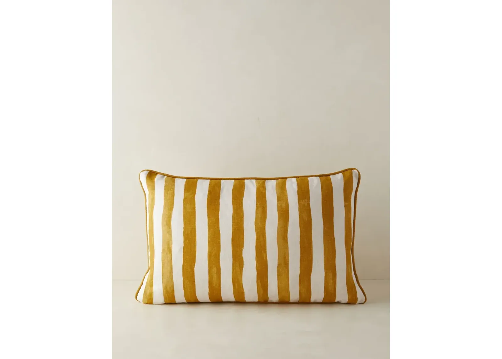 Painterly Stripe Linen Pillow by Sarah Sherman Samuel