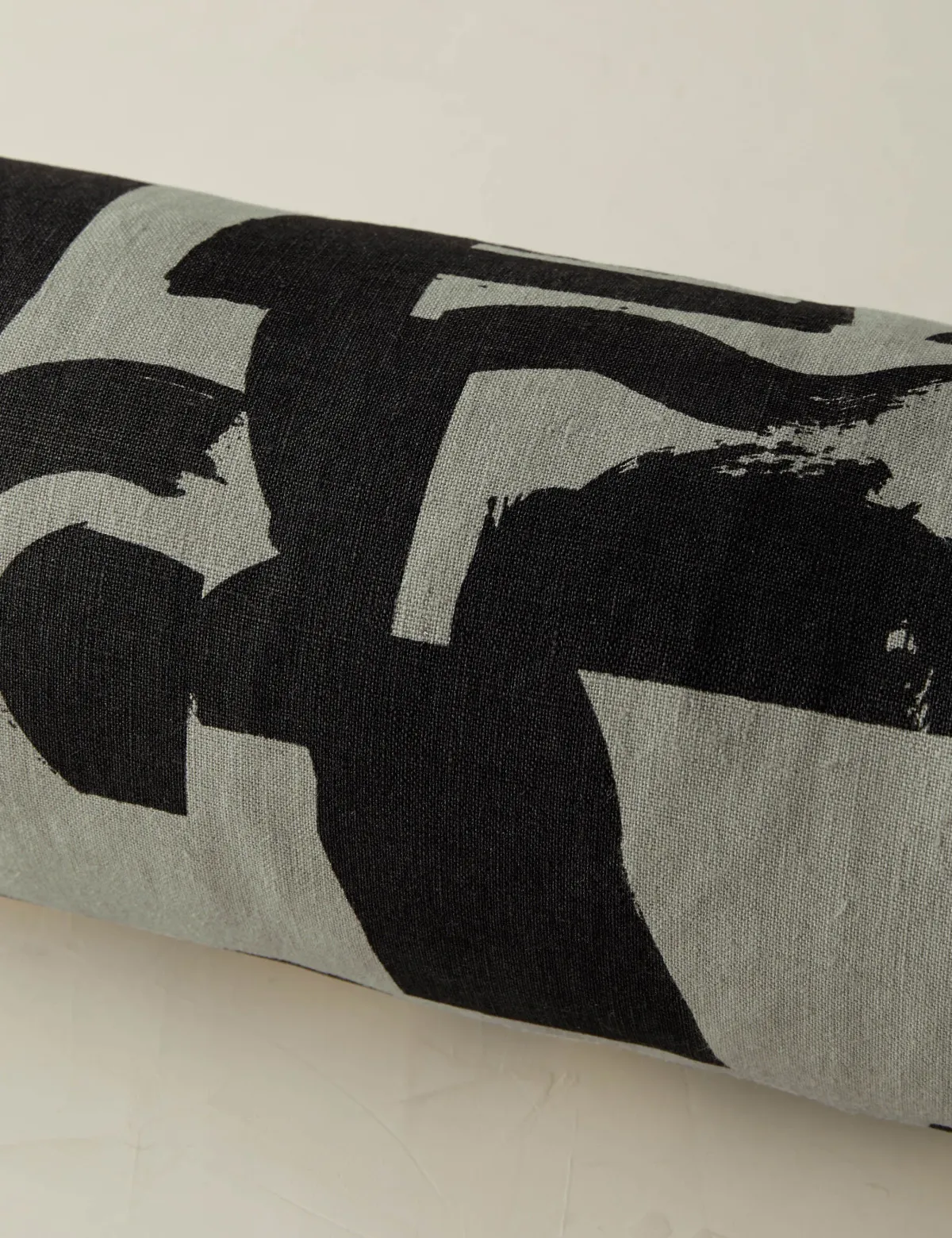 Organic Shapes Linen Bolster Pillow by Sarah Sherman Samuel