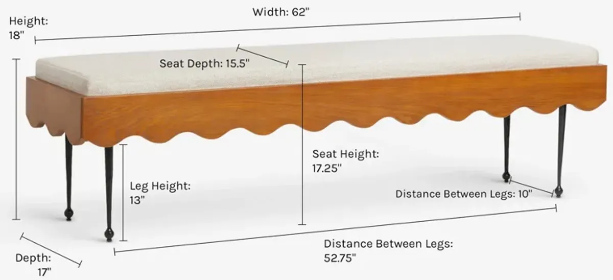 Rise Bench by Sarah Sherman Samuel