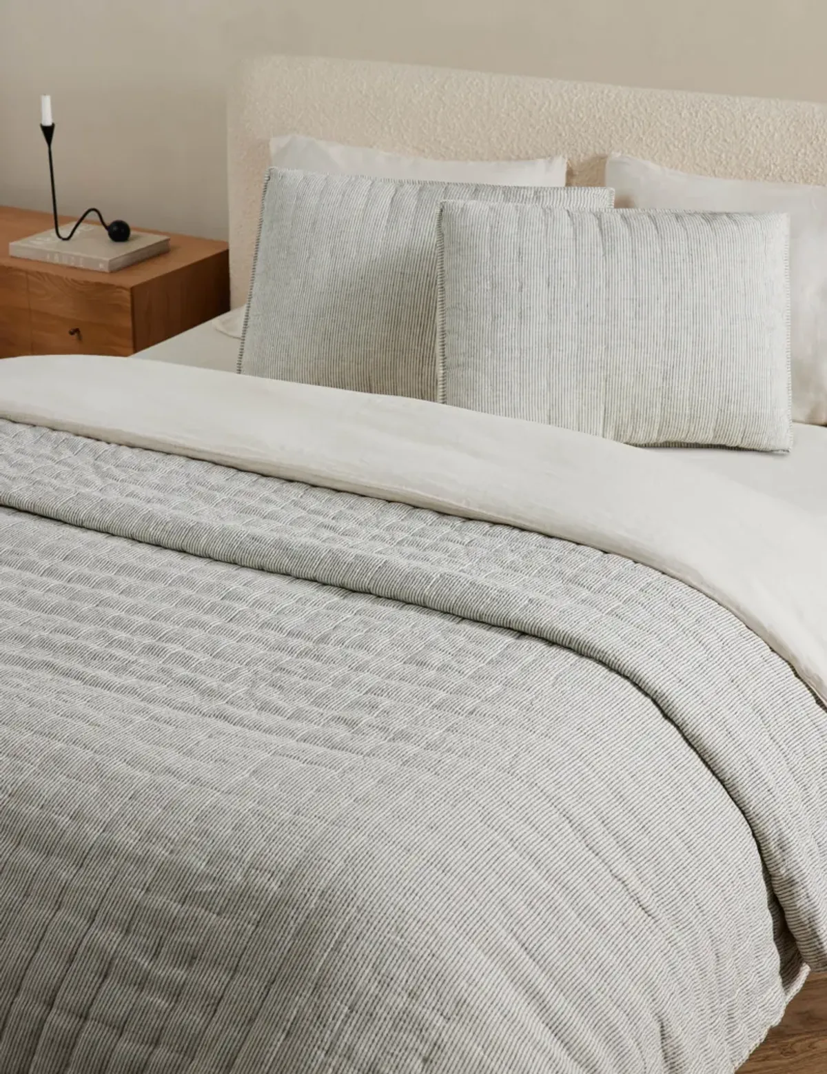 Lammin Linen Quilted Coverlet by Sarah Sherman Samuel