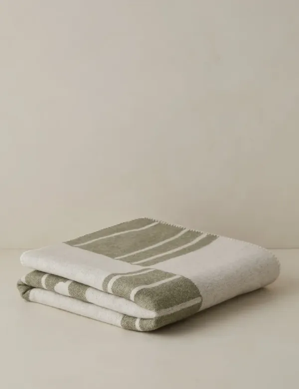 Checkered Reversible Wool Throw by Sarah Sherman Samuel