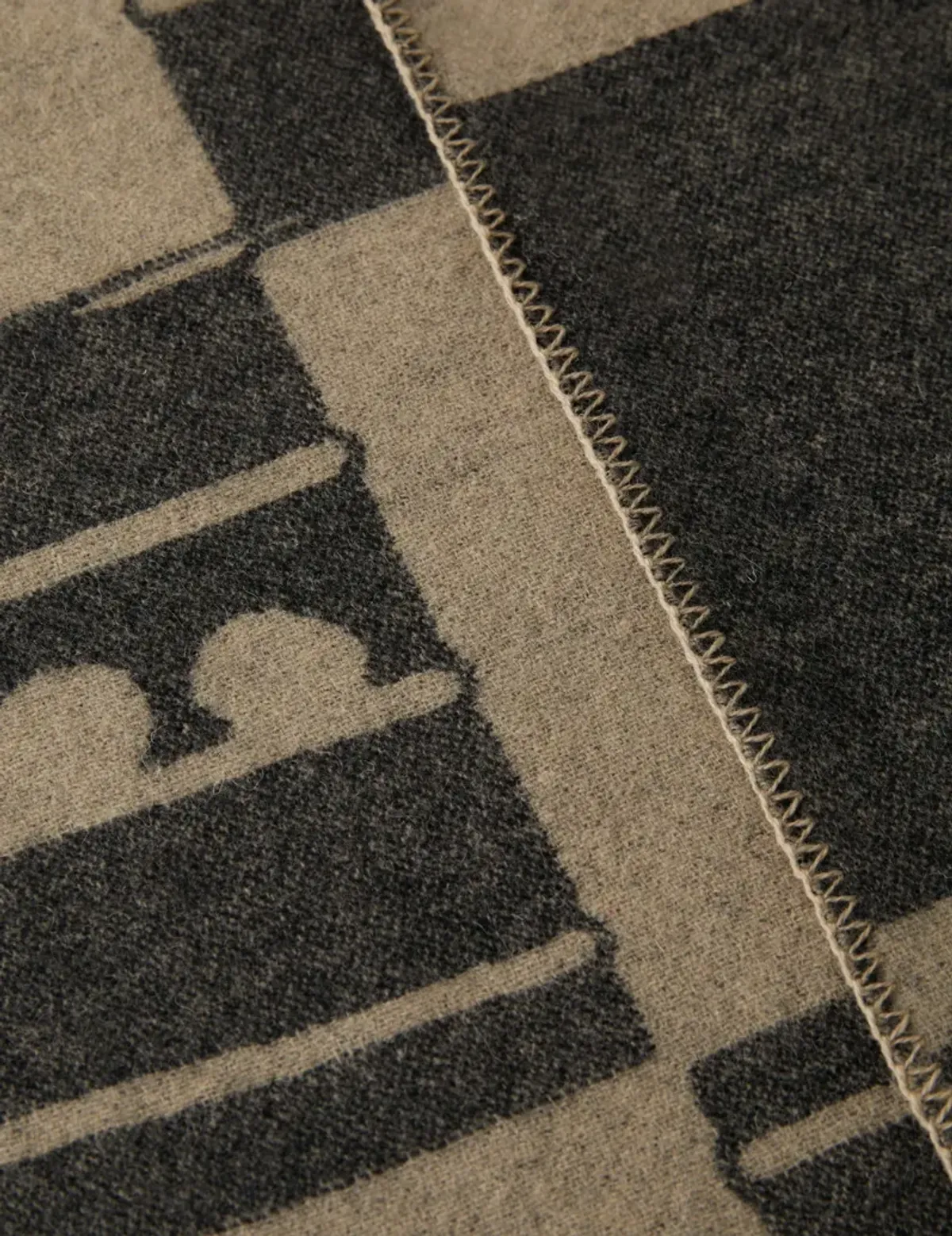 Checkered Reversible Wool Throw by Sarah Sherman Samuel