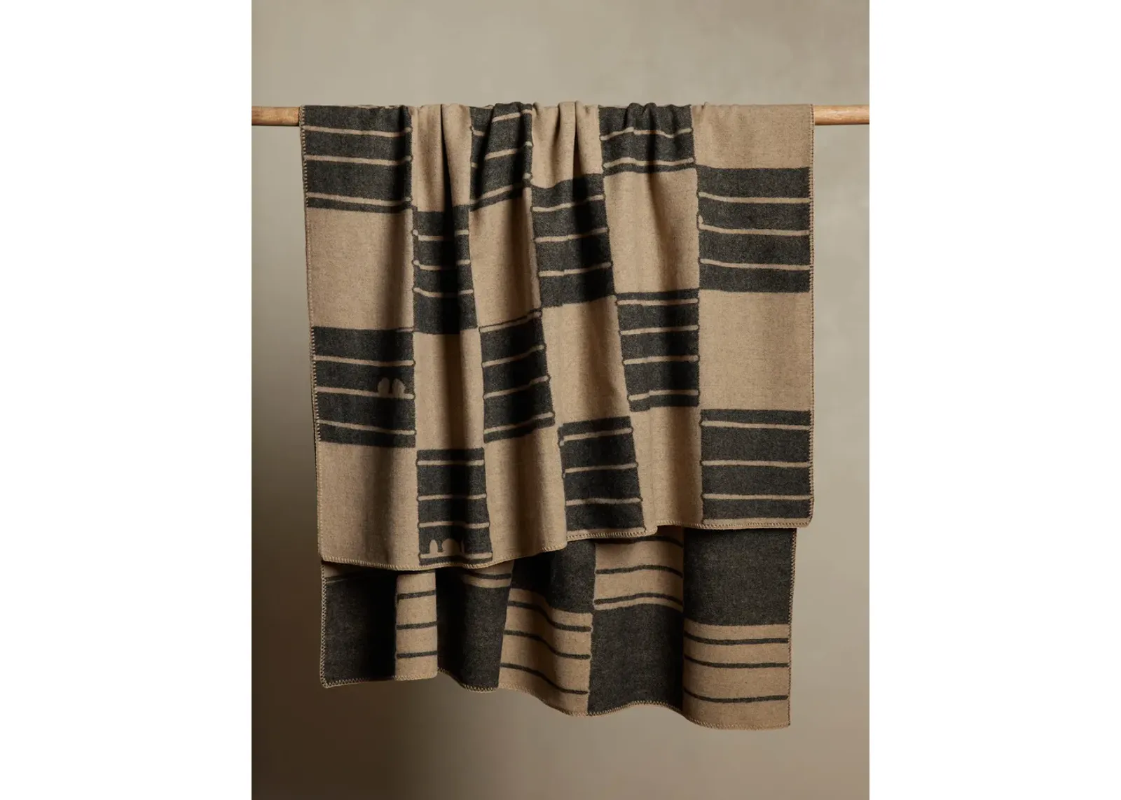 Checkered Reversible Wool Throw by Sarah Sherman Samuel