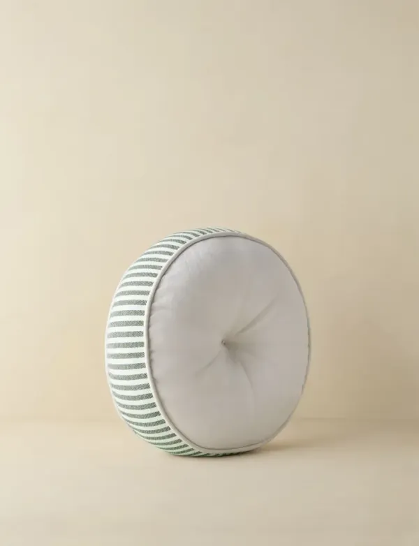Littu Indoor / Outdoor Striped Disc Pillow by Sarah Sherman Samuel