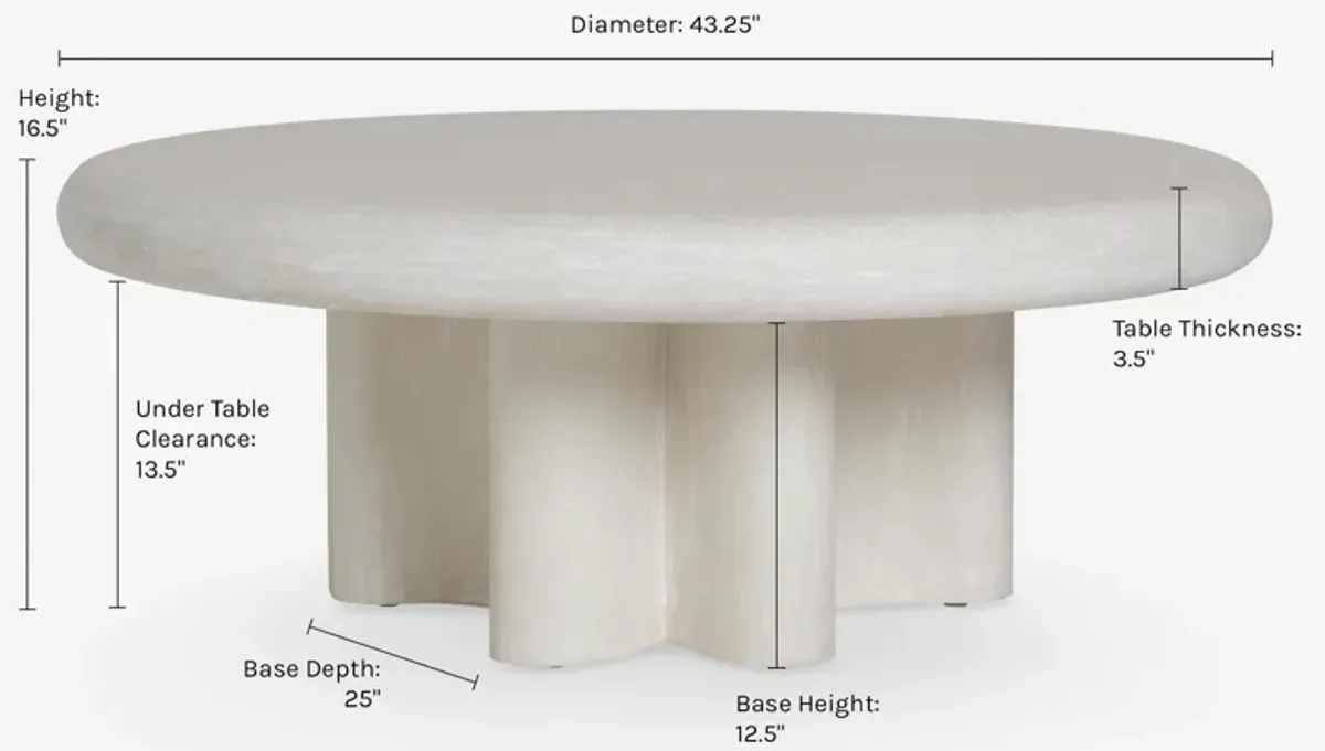 Ruiz Indoor / Outdoor Round Coffee Table
