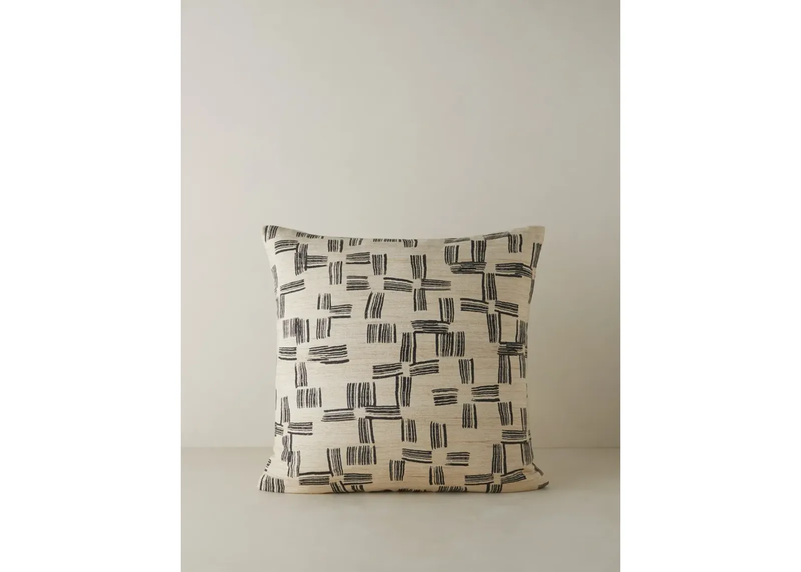 Crossmarks Silk Pillow by Élan Byrd