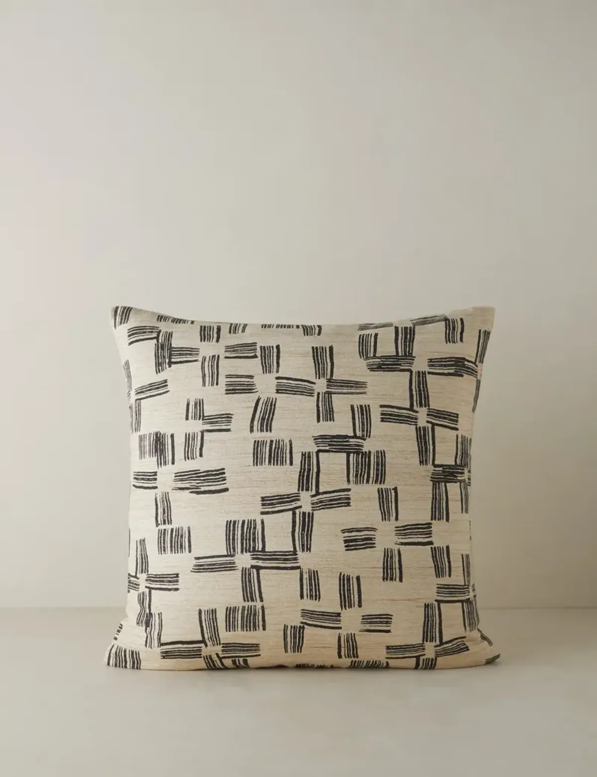 Crossmarks Silk Pillow by Élan Byrd