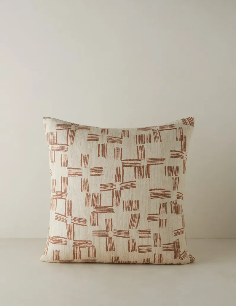 Crossmarks Silk Pillow by Élan Byrd