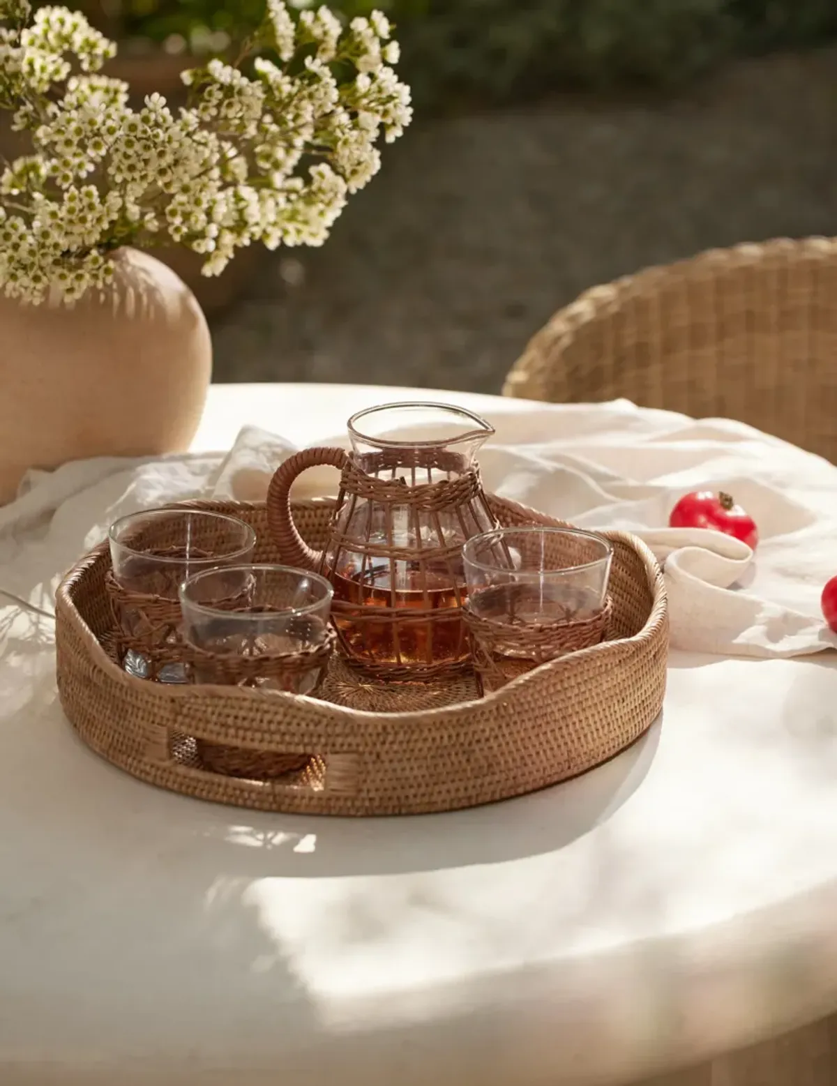 Tyna Rattan Tray