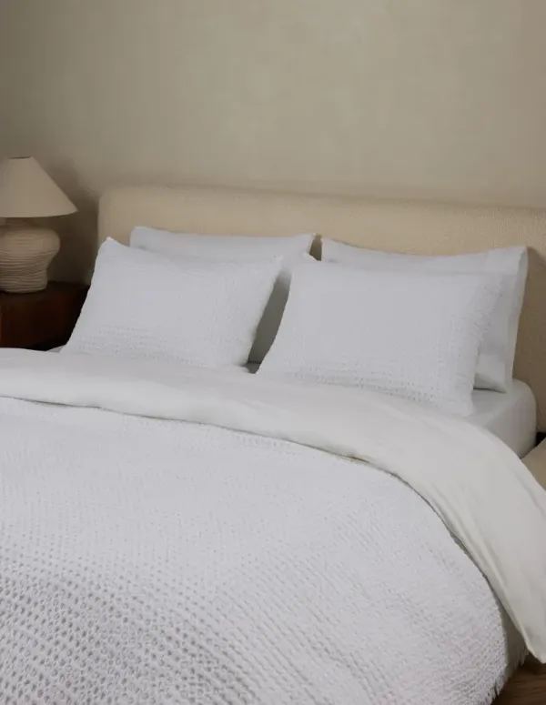 Lenora Textured Cotton Linen Blanket