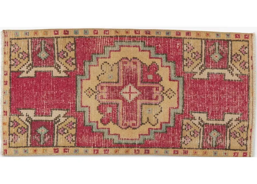 Vintage Turkish Mini Rug No. 119 1'4" x 2'9"