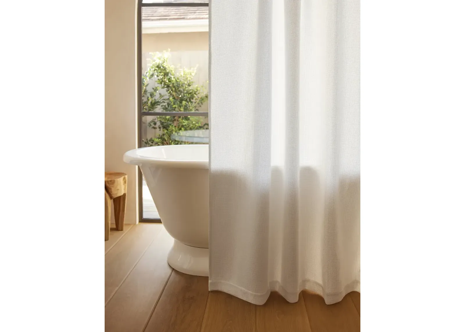 Larue Organic Cotton Shower Curtain