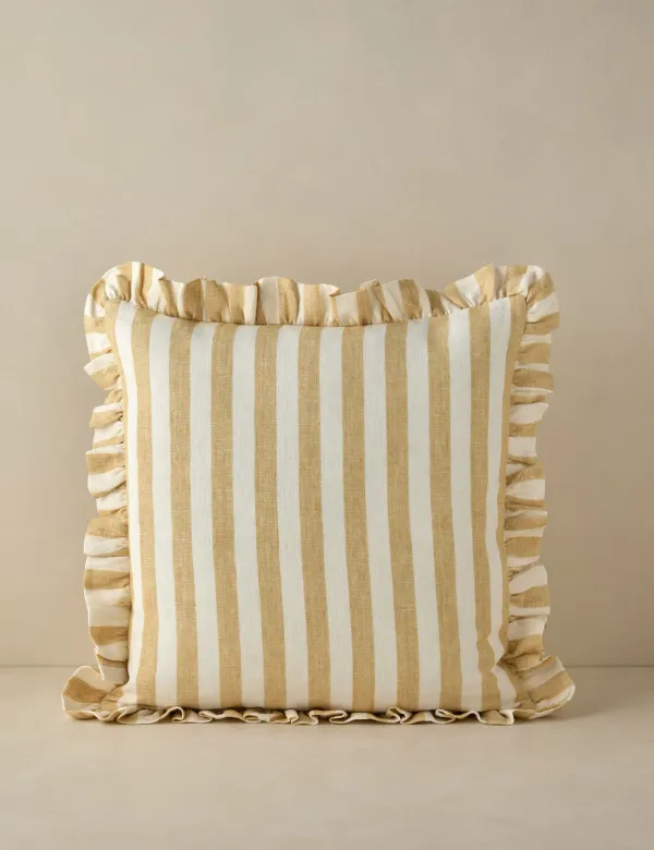 Amaroso Linen Ruffle Pillow