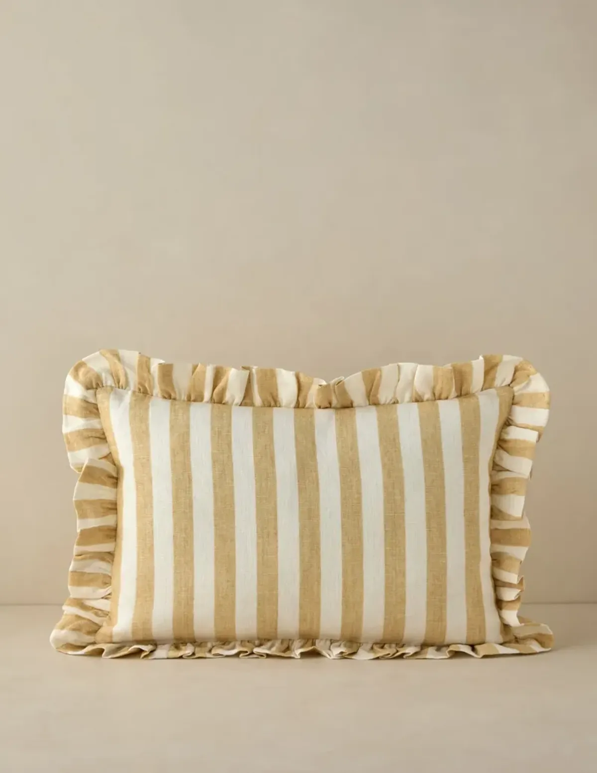 Amaroso Linen Ruffle Pillow