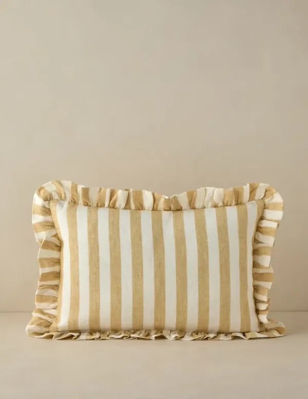 Amaroso Linen Ruffle Pillow