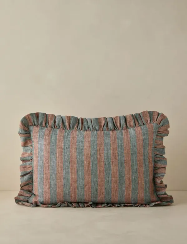 Amaroso Linen Ruffle Pillow