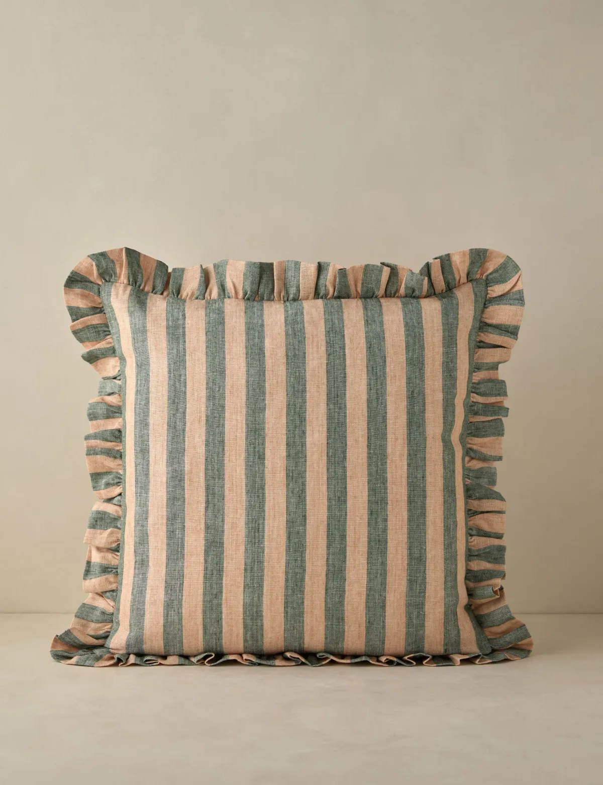 Amaroso Linen Ruffle Pillow