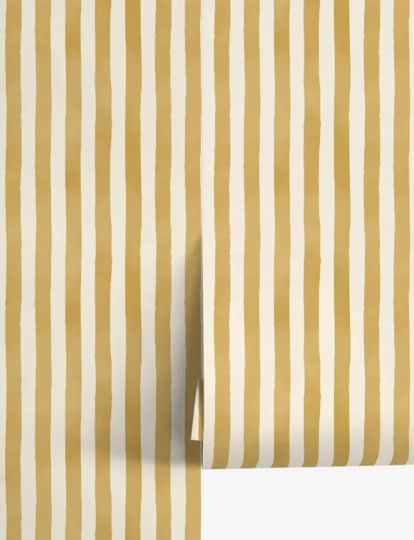 Painterly Stripe Wallpaper by Sarah Sherman Samuel