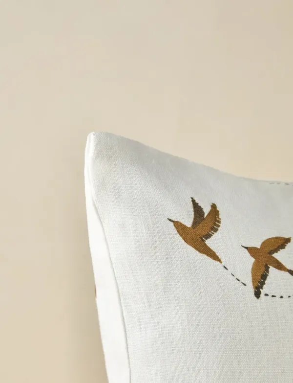 Sparrow Linen Pillow by Rylee + Cru