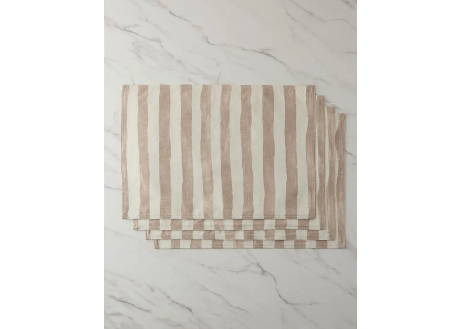 Painterly Stripe Linen Placemats (Set of 4) by Sarah Sherman Samuel