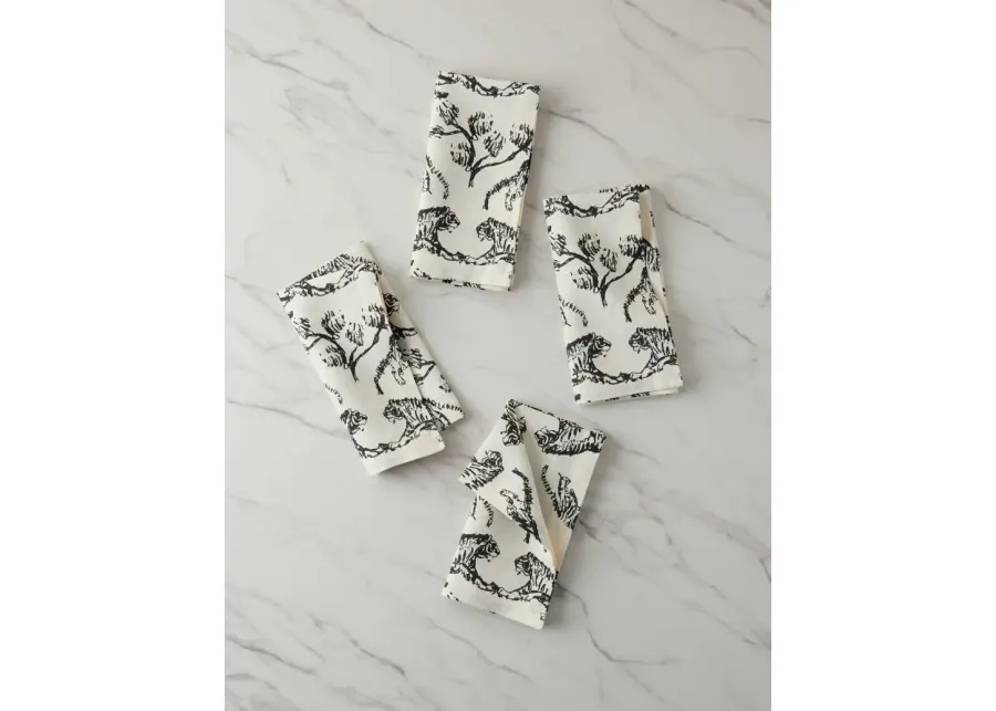 Tiger Linen Napkins (Set of 4) by Sarah Sherman Samuel