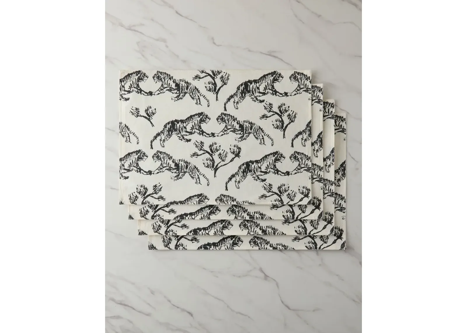 Tiger Linen Placemats (Set of 4) by Sarah Sherman Samuel