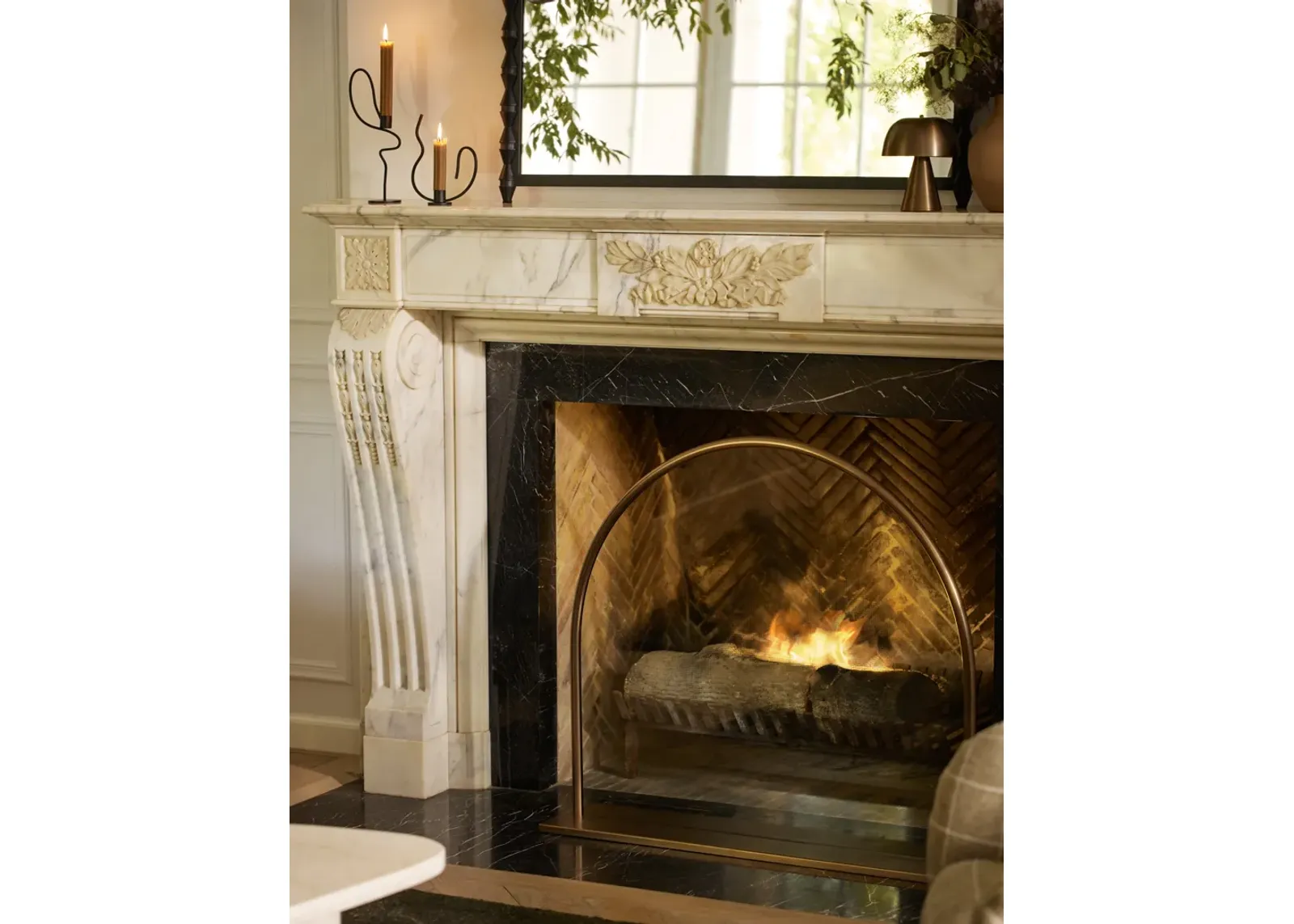 Callion Glass Fireplace Screen