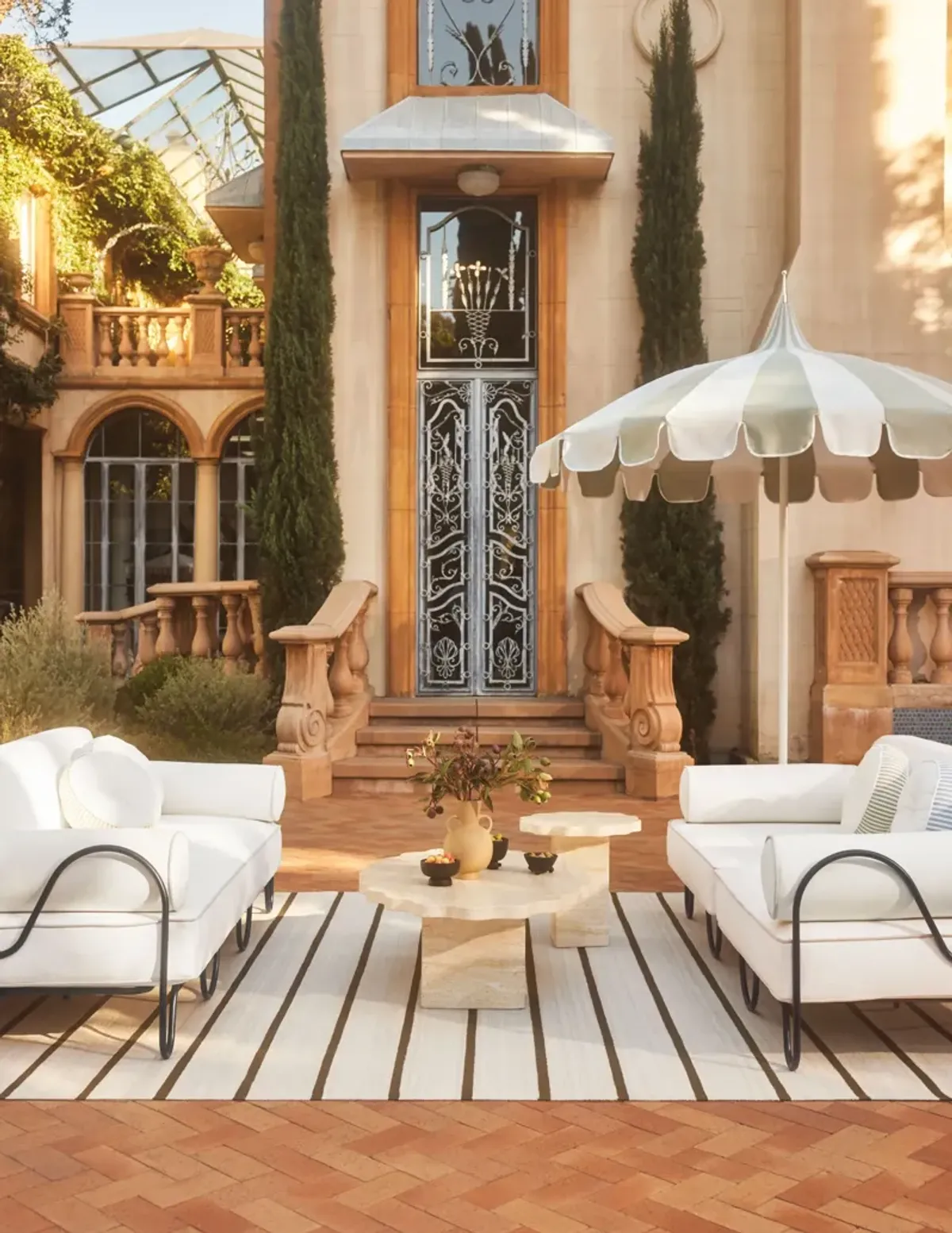 Scalloped Indoor / Outdoor Coffee Table by Sarah Sherman Samuel