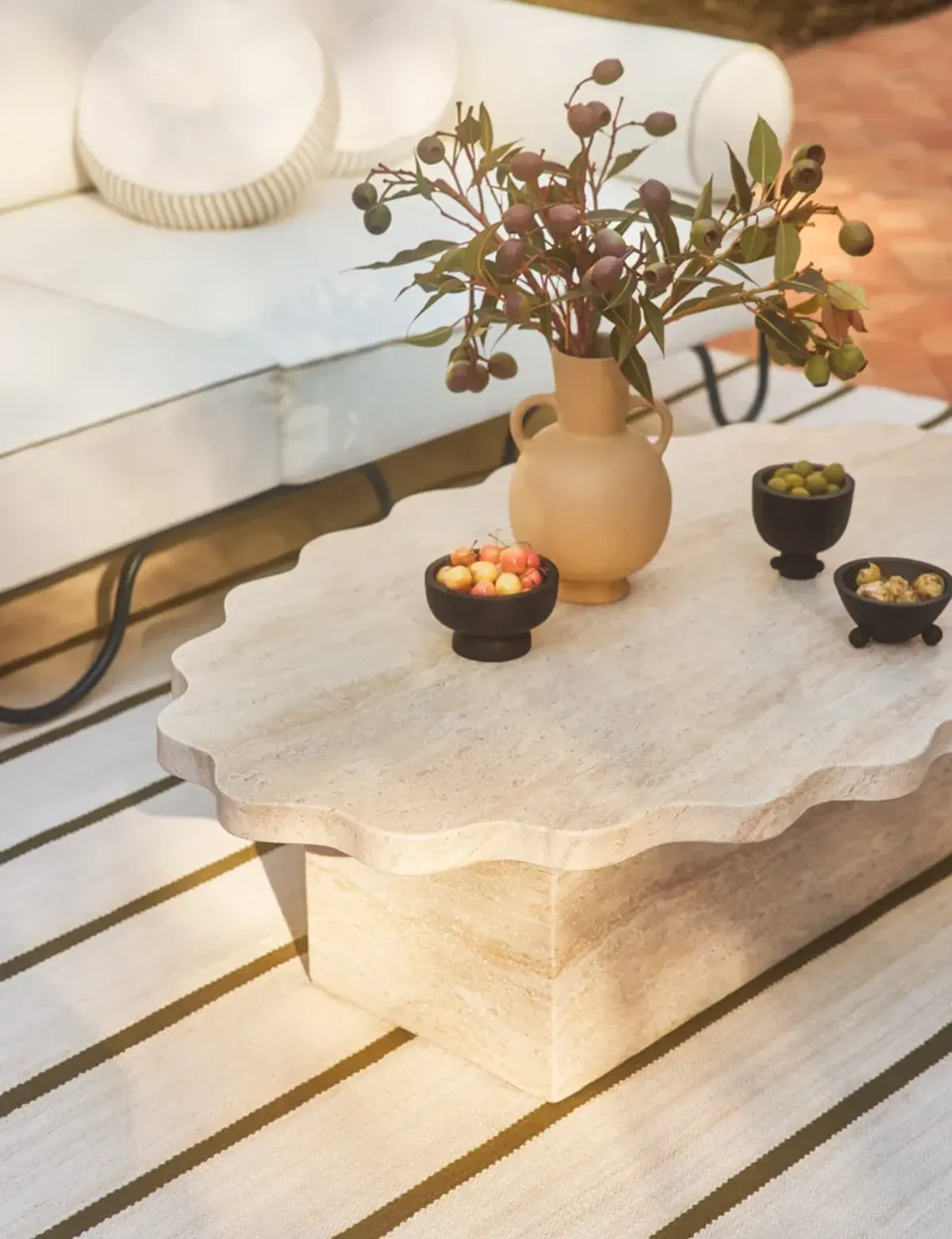Scalloped Indoor / Outdoor Coffee Table by Sarah Sherman Samuel