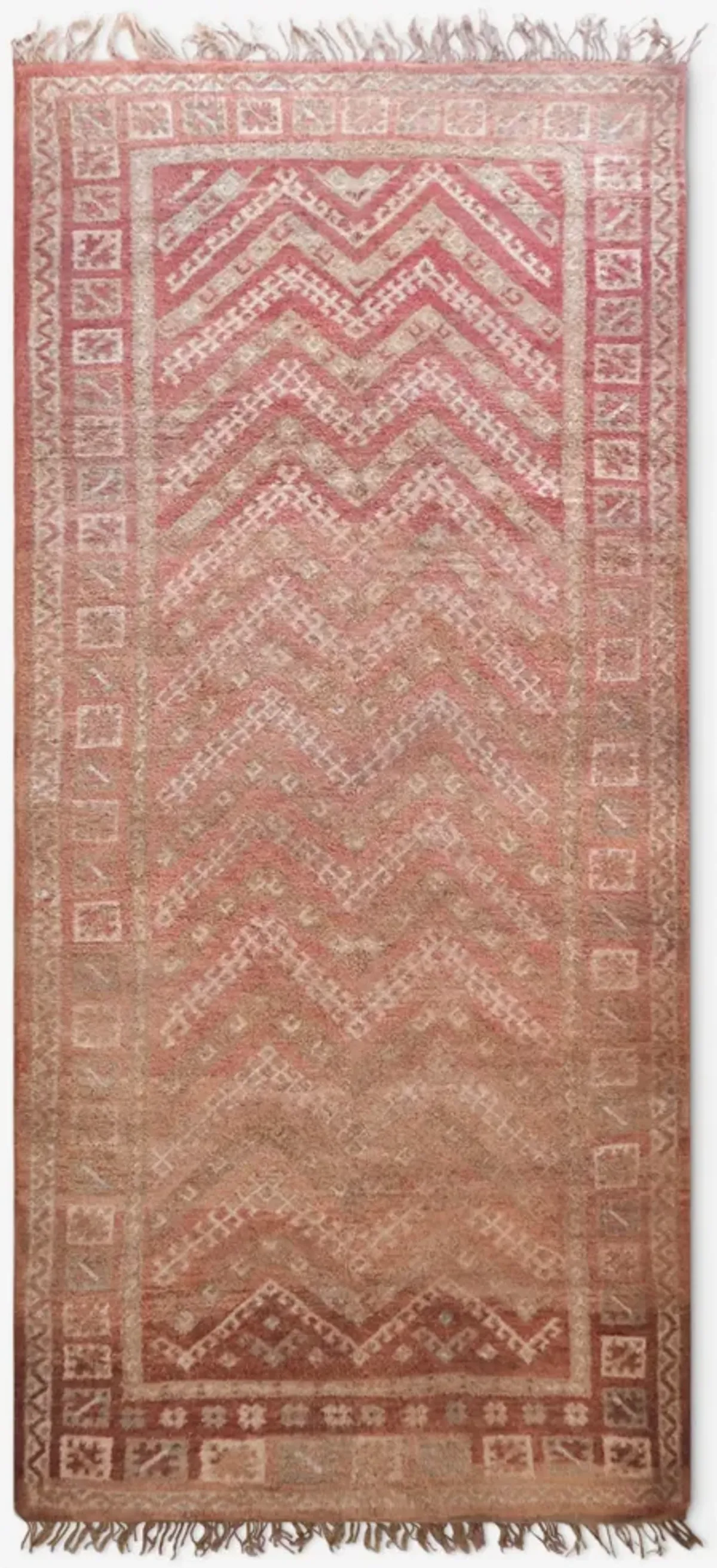 Vintage Moroccan Hand-Knotted Wool Rug No. 50, 6'4 x 15'3"