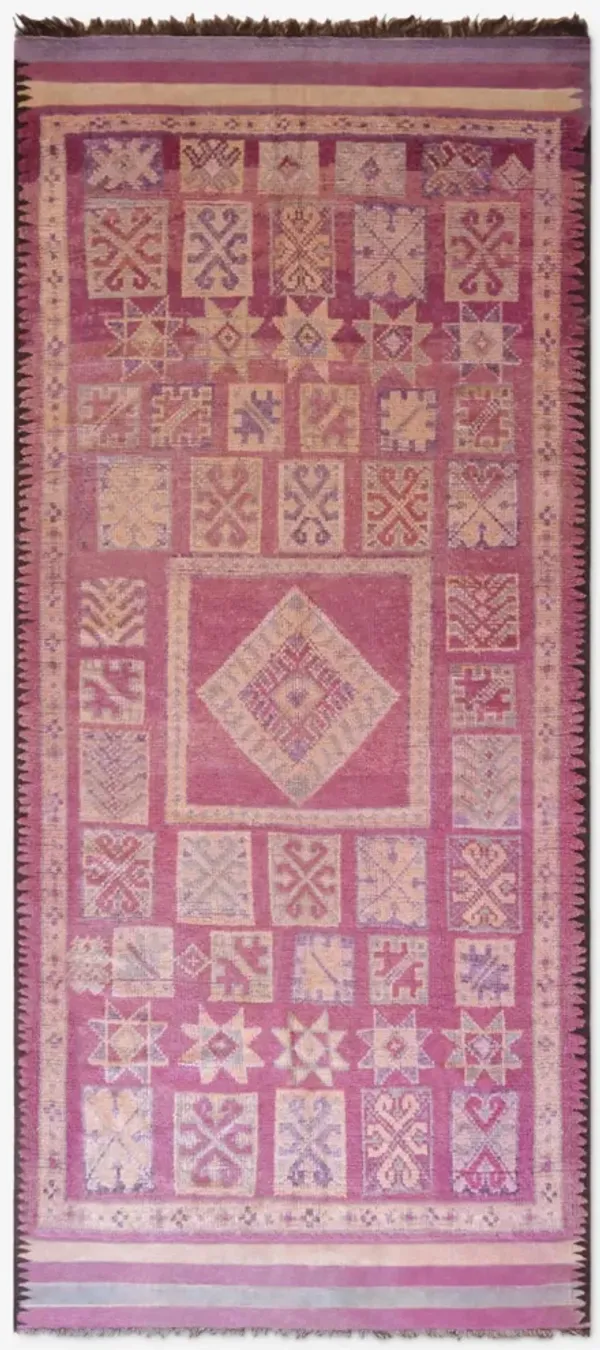 Vintage Moroccan Hand-Knotted Wool Rug No. 62 5'4" x 11'9"