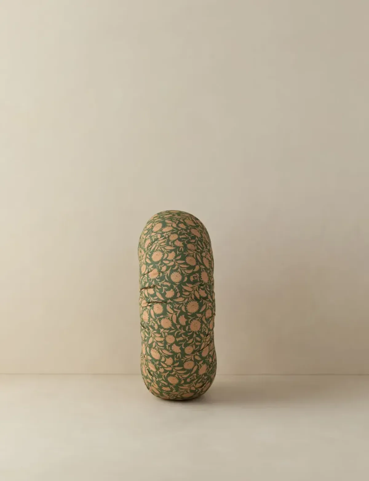 Fransen Linen Cotton Tufted Round Pillow