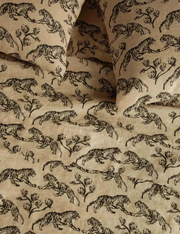 Tiger Hemp Sheet Set by Sarah Sherman Samuel