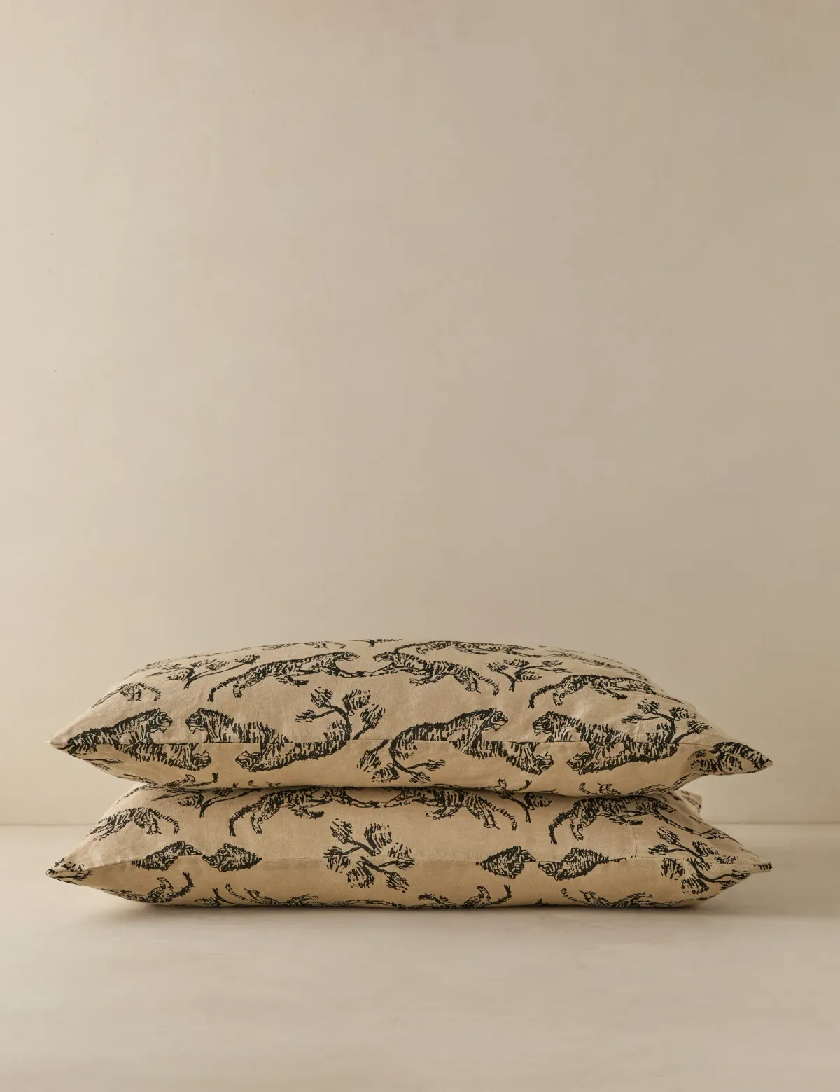 Tiger Hemp Pillowcase (Set of 2) by Sarah Sherman Samuel