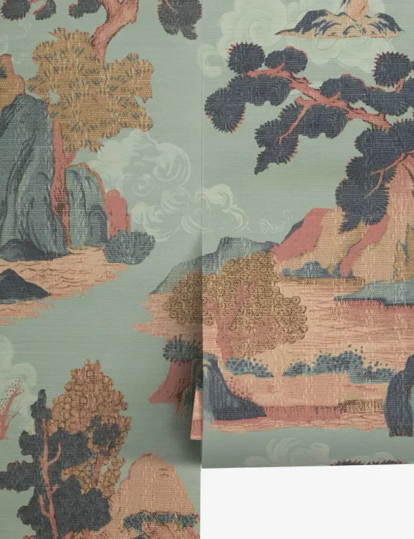 Scenic Landscape Grasscloth Wallpaper by Aimee Song