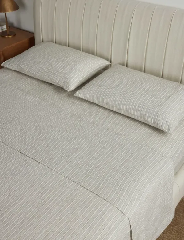Eadlin Striped European Flax Linen® Sheet Set
