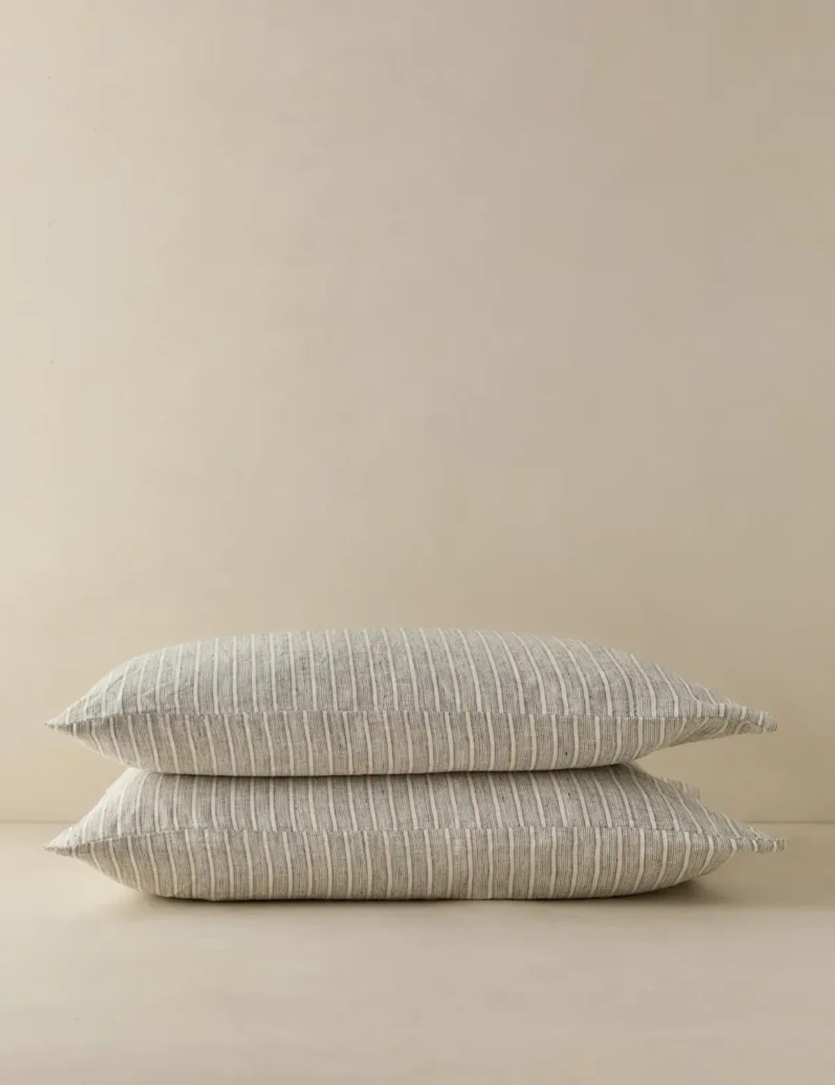 Eadlin Striped European Flax Linen® Pillowcase Set