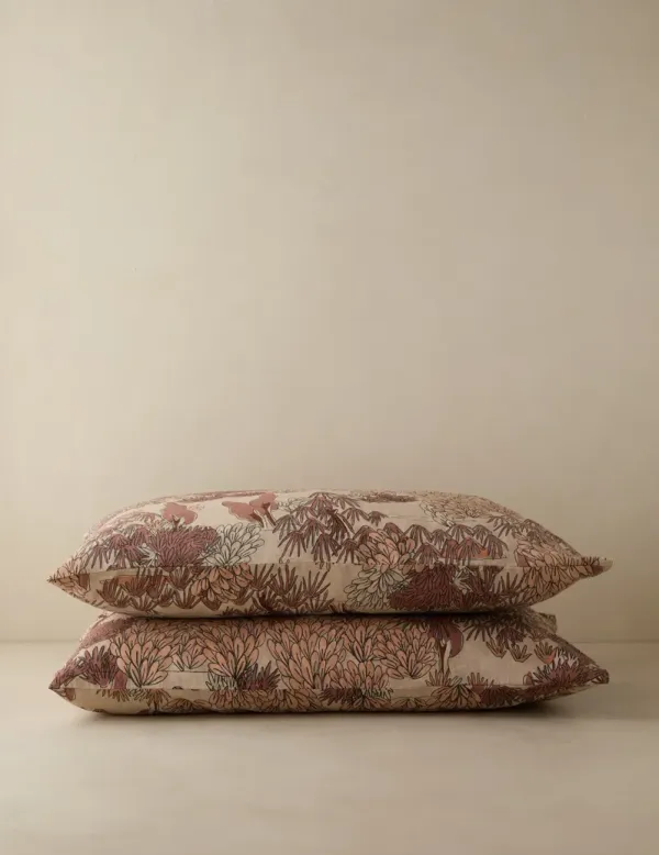 Garden Walk Linen Cotton Pillowcase (Set of 2) by Sarah Sherman Samuel