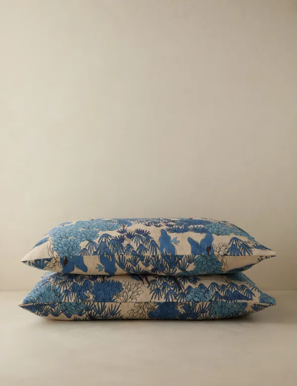 Garden Walk Linen Cotton Pillowcase (Set of 2) by Sarah Sherman Samuel